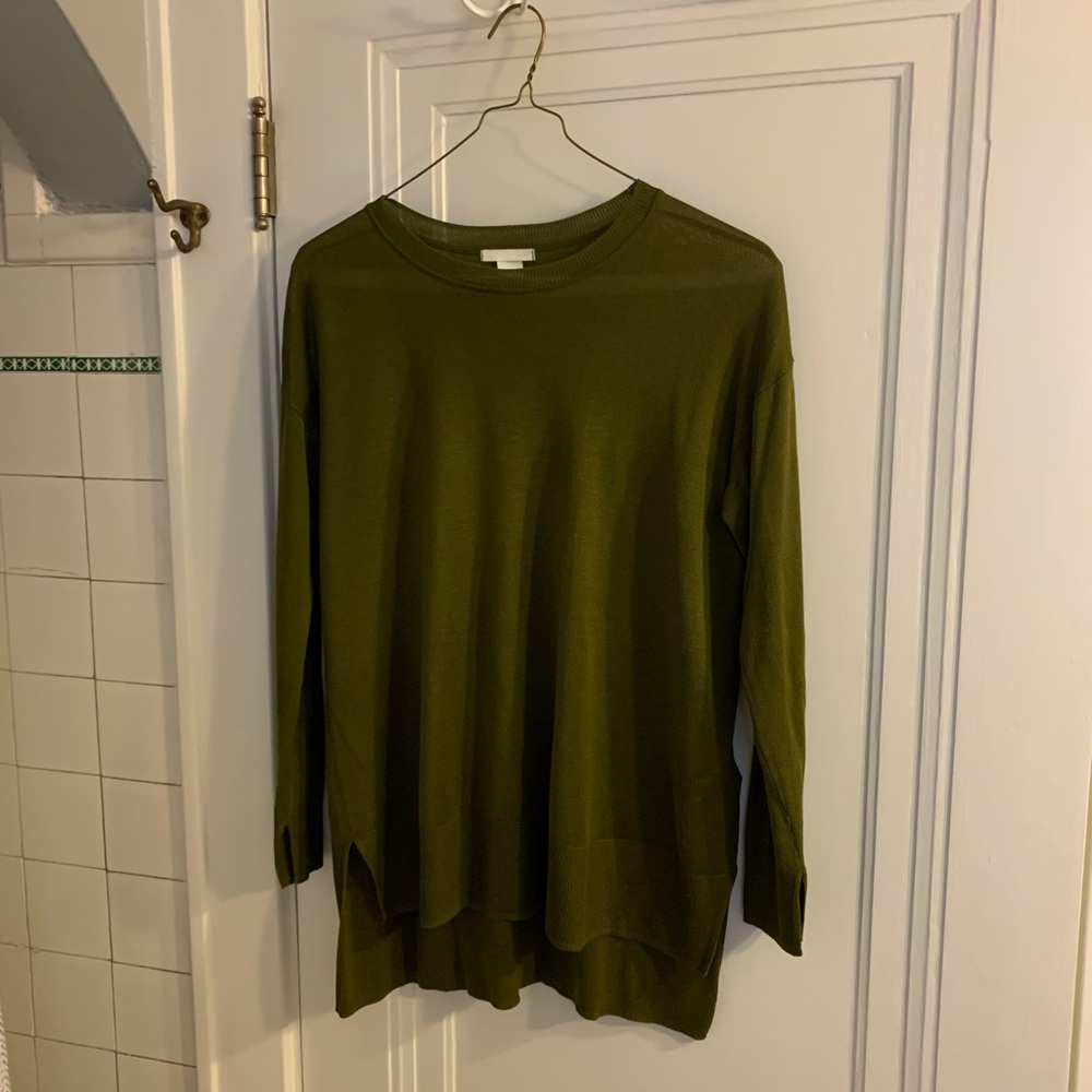 H&M Olive Green Tunic Sweater